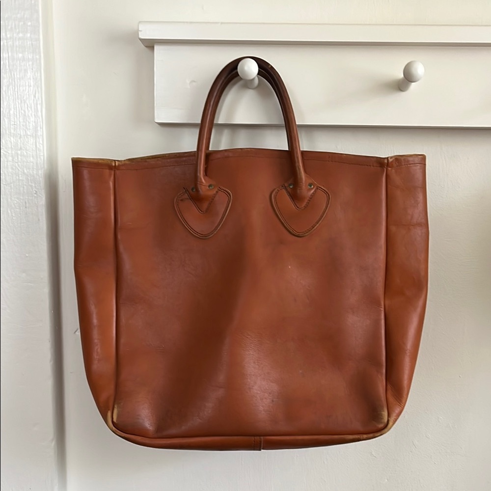 Vintage L.L. Bean leather boat tote bag - RARE 1960’s